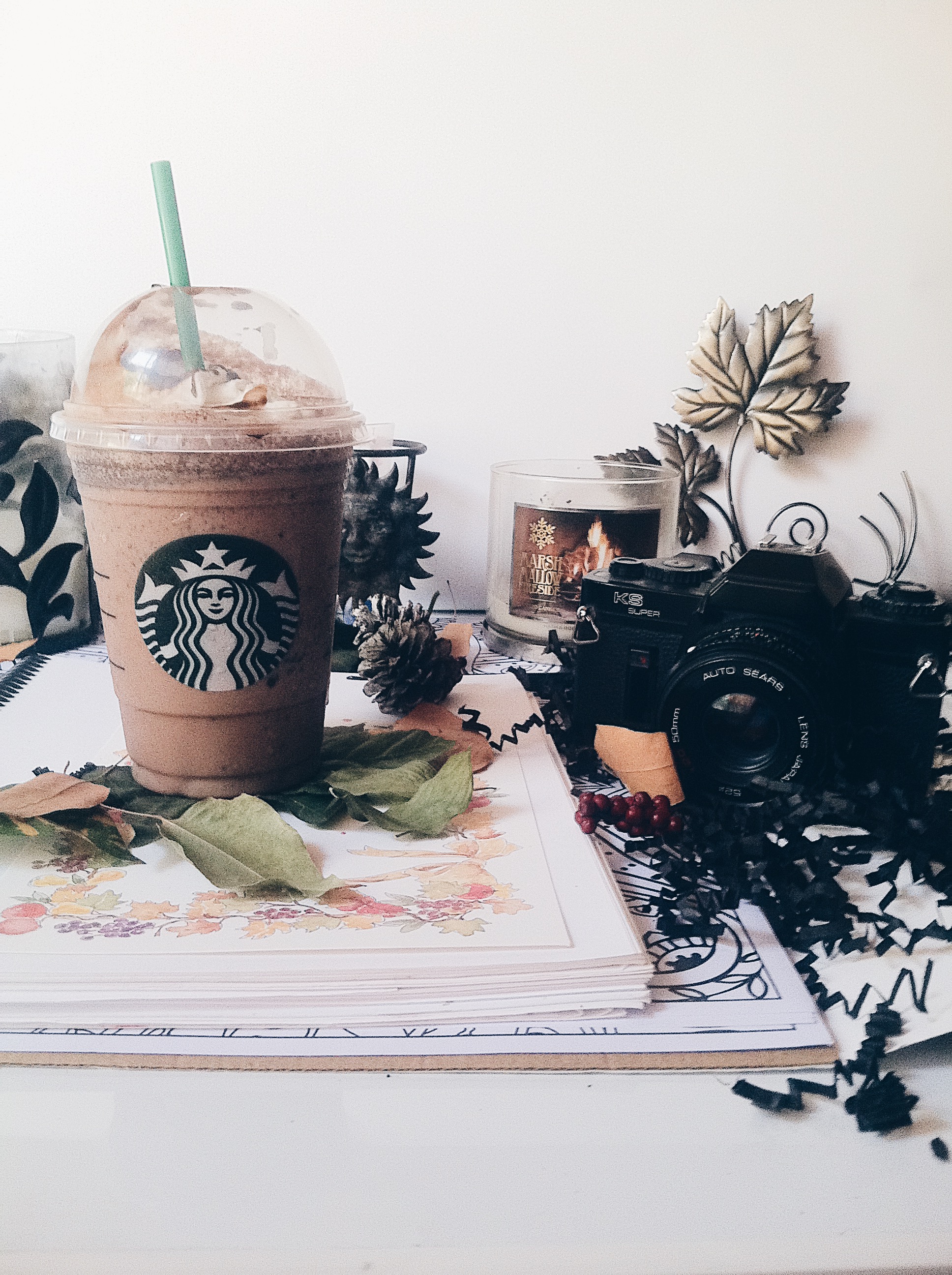 Starbucks aesthetic, double chocolate chip frappuccino